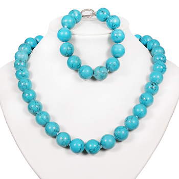 Armkette + Halskette 7047 - Türkis